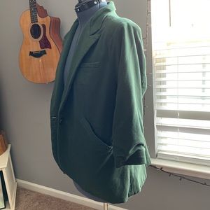 Green stretch 3/4” sleeve blazer
